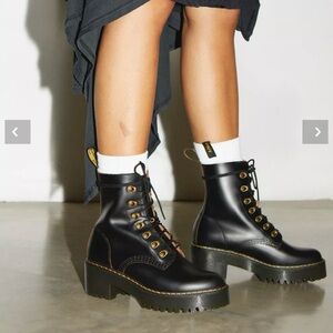 Dr. Martens Leona Heeled Leather Boots